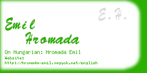 emil hromada business card